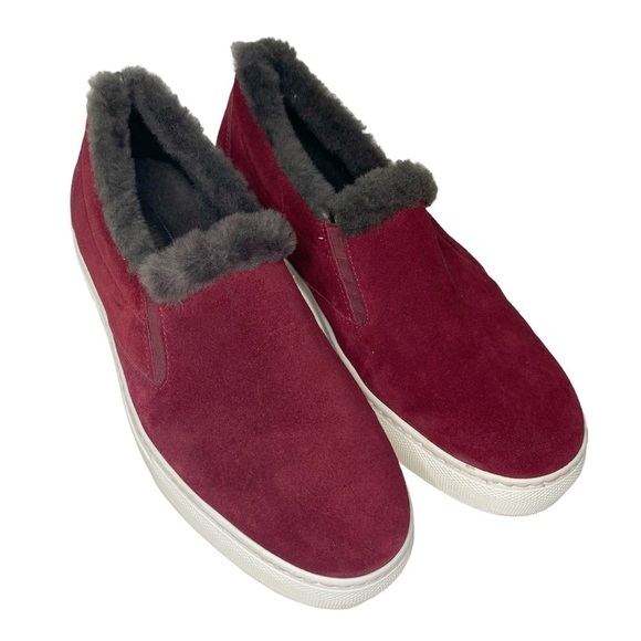 M. Gemi The Cerchio Shearling
Sneakers Burgundy Size 38 1/2 US 8 Made in Italy - Picture 3 of 10